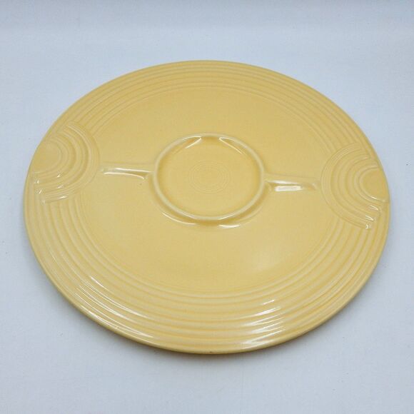 Fiesta Sunflower Vegetable Plate Chip Dip Set Homer Laughlin Fiestaware Platter - Picture 1 of 4